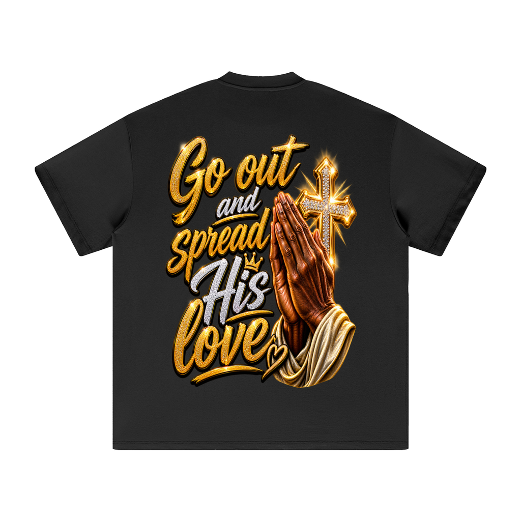 Spread love Faith over Fear Heavyweight Earth Tone T-Shirt