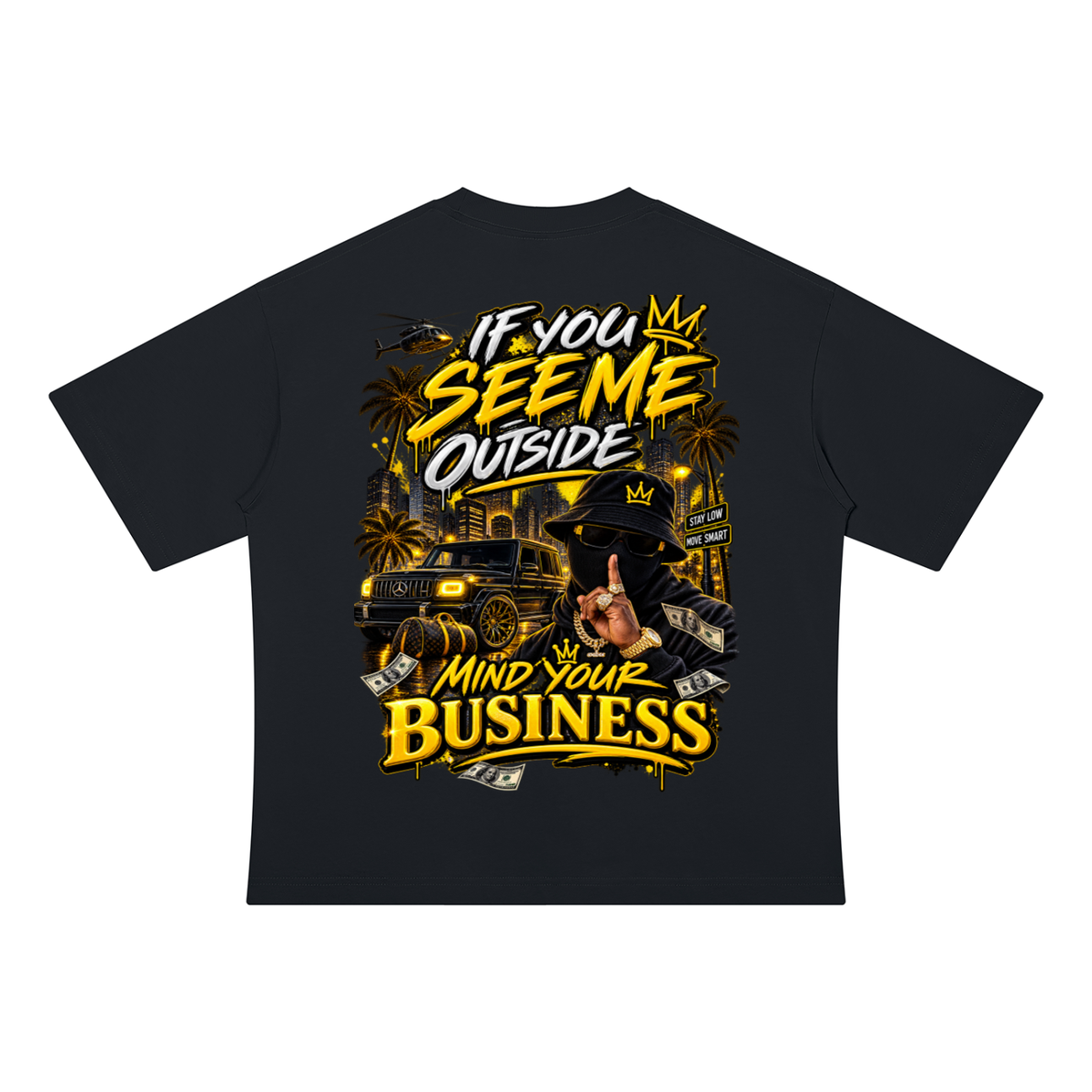 Mind your Business Unisex Drop Shoulder Cotton T-Shirt