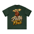 Spread love Faith over Fear Heavyweight Earth Tone T-Shirt