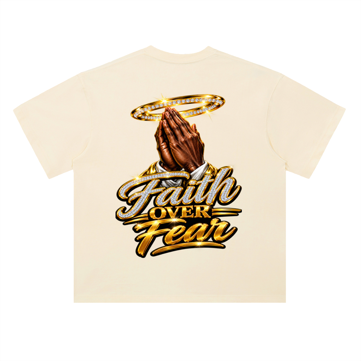 Faith over Fear Heavyweight Drop Shoulder Cotton T-Shirt