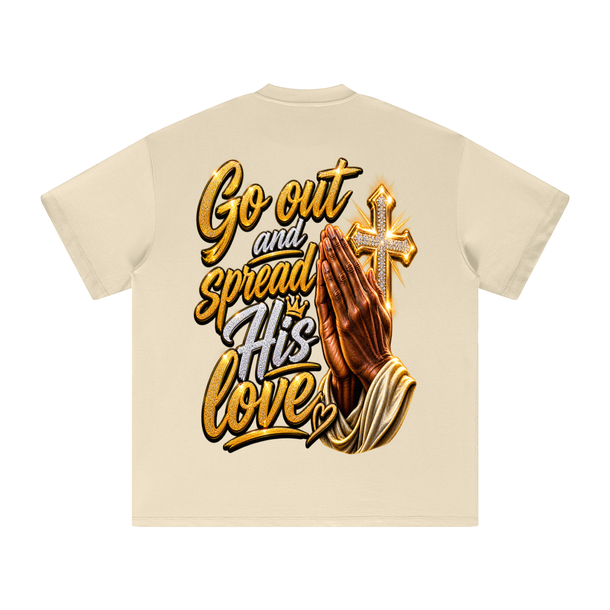 Spread love Faith over Fear Heavyweight Earth Tone T-Shirt