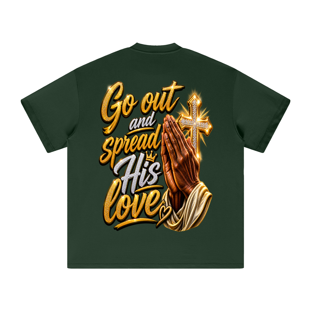 Spread love Faith over Fear Heavyweight Earth Tone T-Shirt
