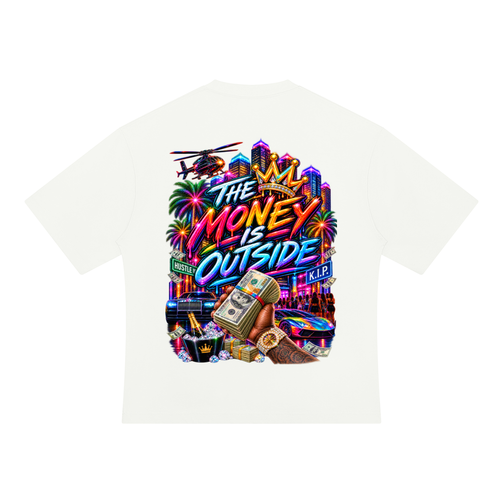 MC money Outside Unisex Heavyweight Oversized T-Shirt