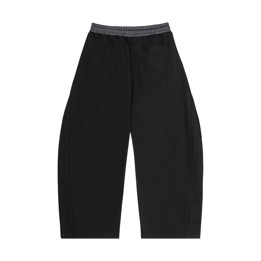 Outside Plaid Waistband Barrel Sweatpants