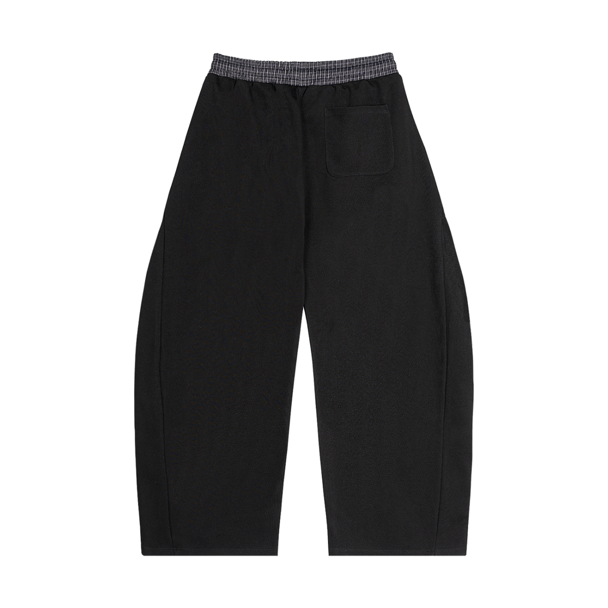 Outside Plaid Waistband Barrel Sweatpants