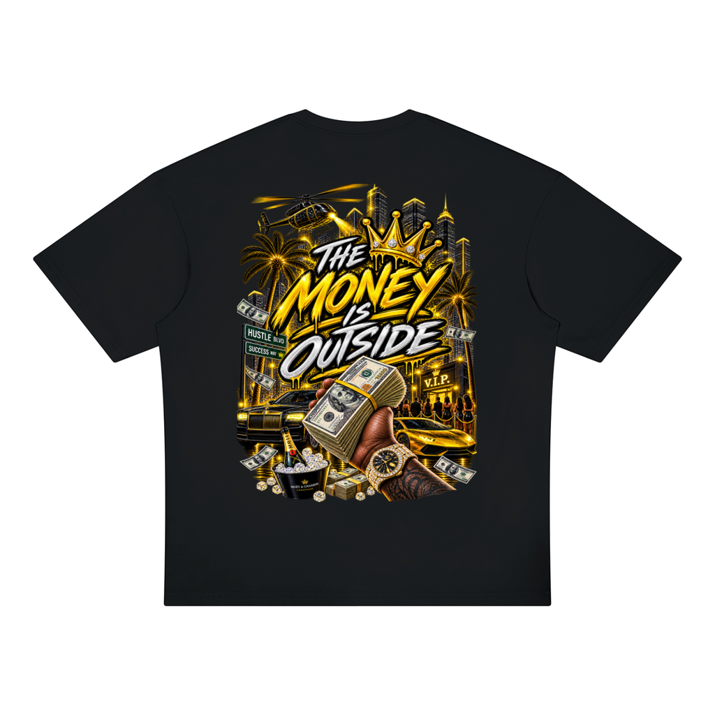 The Money Outside Unisex Oversized Drop Shoulder T-Shirt