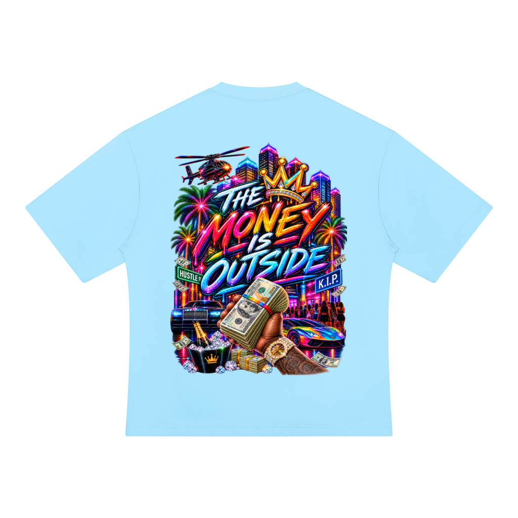 MC money Outside Unisex Heavyweight Oversized T-Shirt