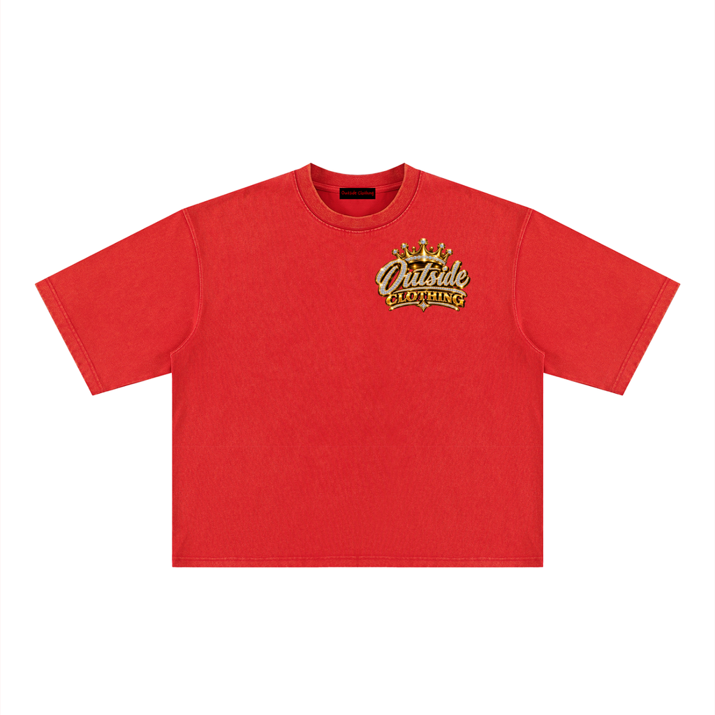 Go and Congregate Unisex Heavyweight Mineral Wash Boxy T-Shirt
